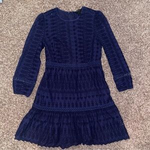 Navy eyelet dress